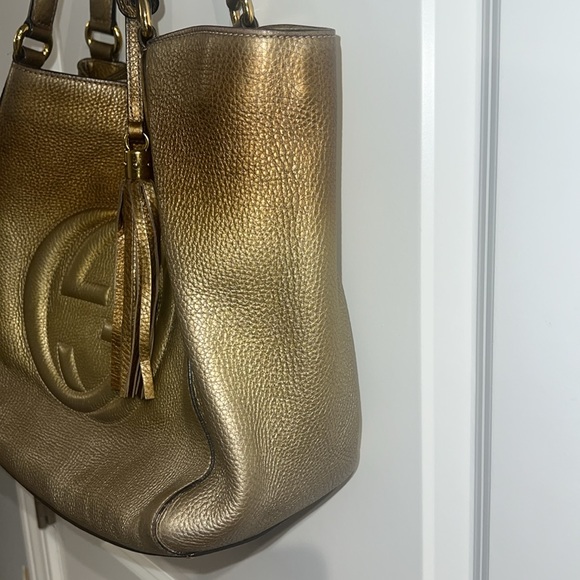 Authentic Gucci Limited Edition Large Soho Metallic Ombré Bronze Gold Chain - Picture 6 of 17